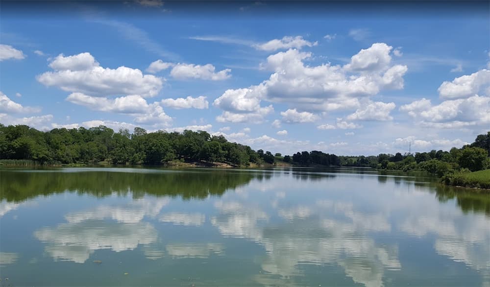 Boltz Lake fishing on a sunny day