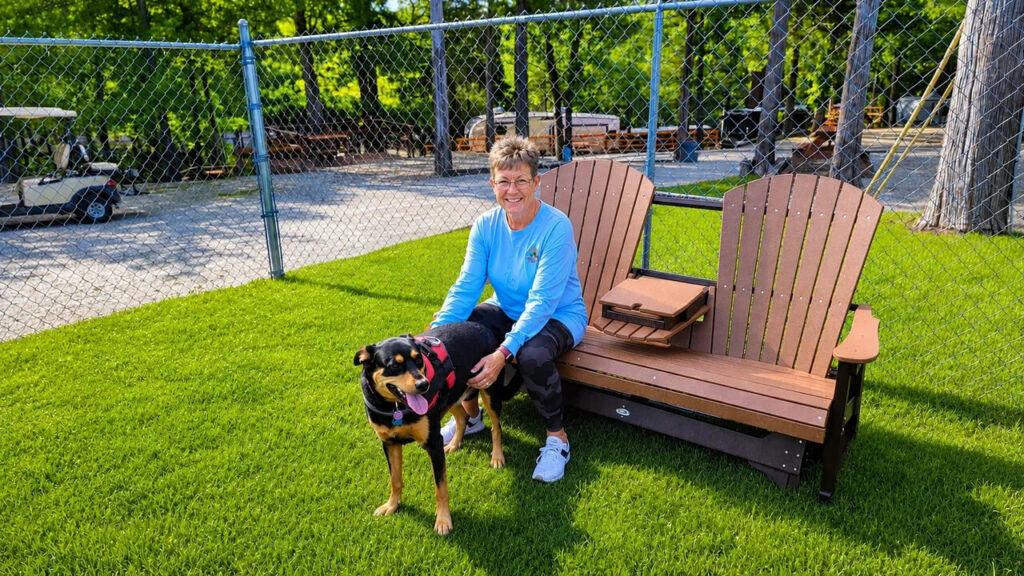 dog park at Unhitched Branson RV Park in Branson, Missouri