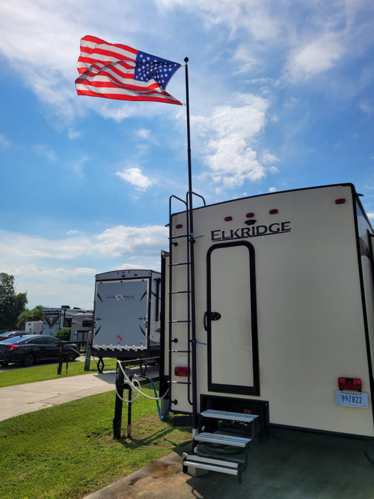 Foley American flag RV