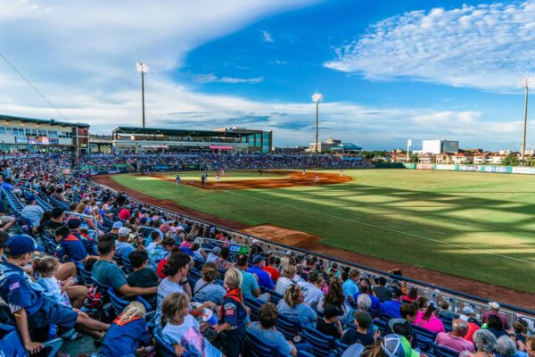 minor league baseball at beautiful Blue Wahoos Stadium in downtown Pensacola