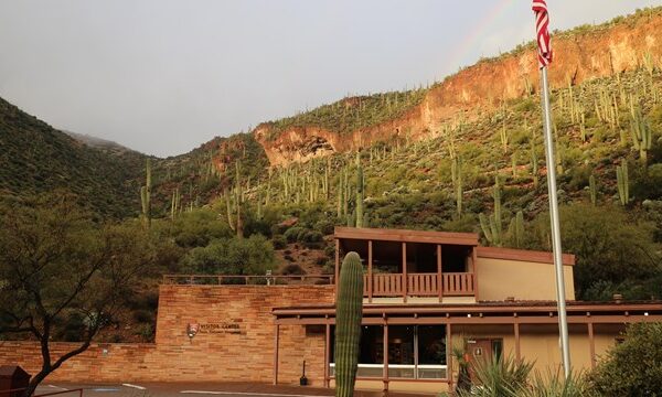 Tonto National Forrest visitors center near Roosevelt Cottages RV Park in Tonto Basin, Arizona along Roosevelt Lake