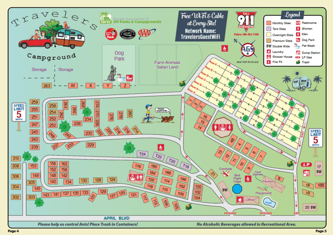 Traveler's Campground Property Map